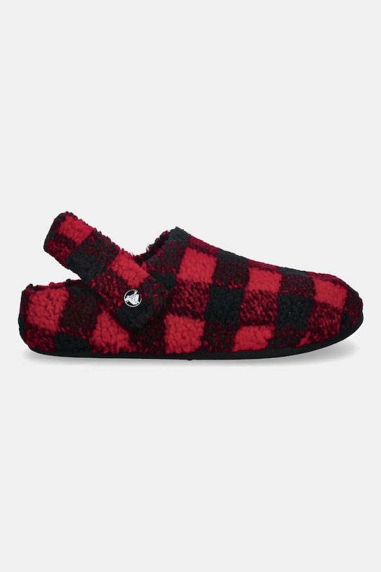 Crocs kapcie Classic Buff Check Cozzzy Slipper 210755.6WG czerwony AW25