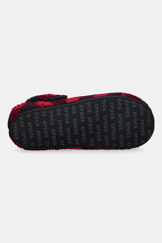 Crocs kapcie Classic Buff Check Cozzzy Slipper 210755.6WG czerwony
