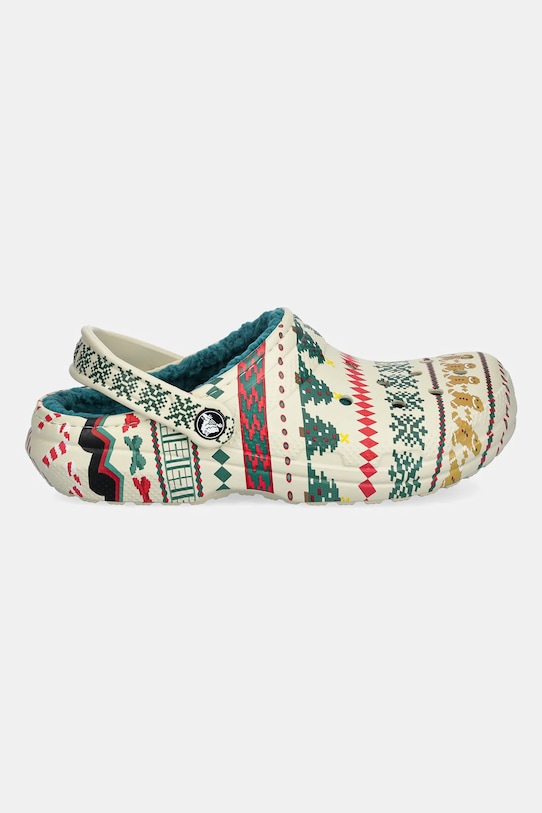 Crocs kapcie Classic Lined Fair Isle Clog 212050.2Y2 beżowy AW25