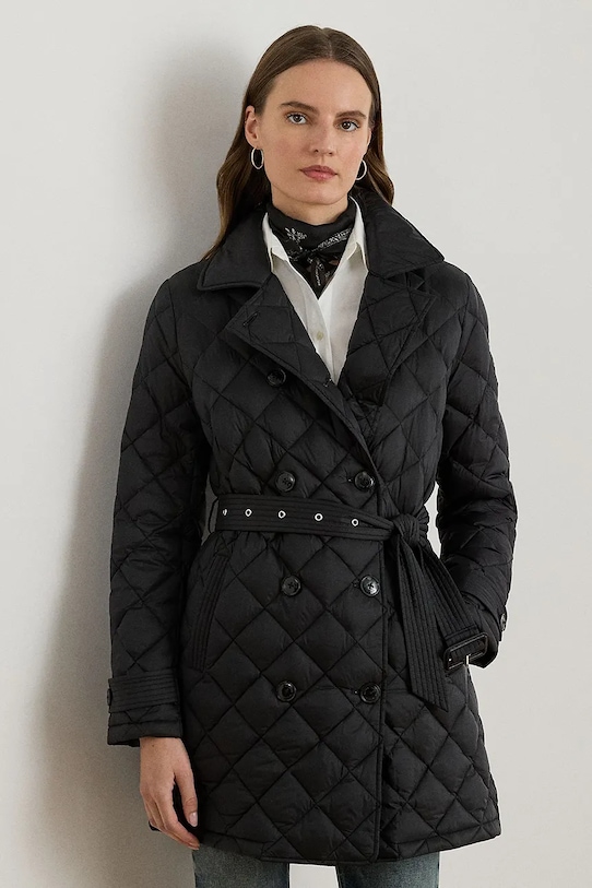 Kabát Lauren Ralph Lauren dvojradové čierna 297979514