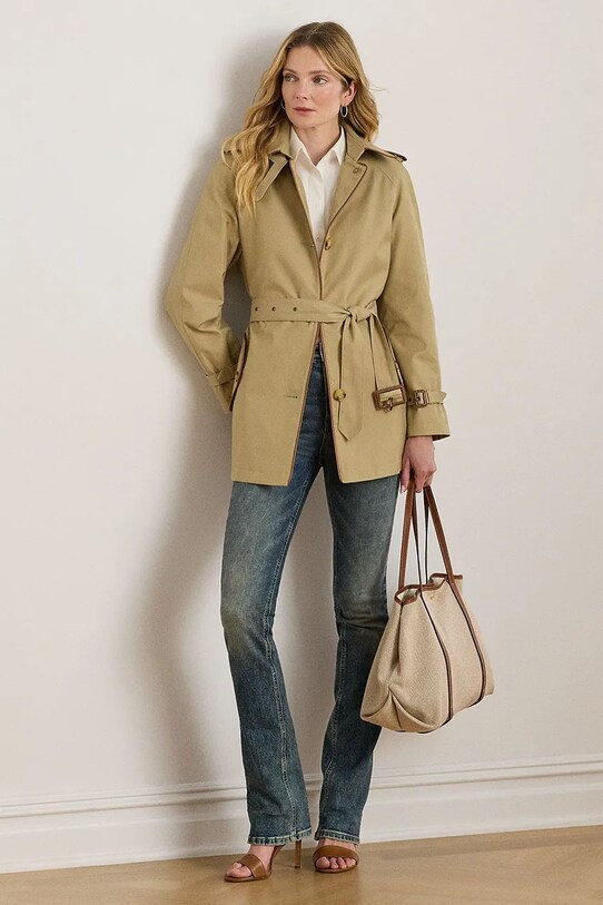 Odzież Lauren Ralph Lauren płaszcz 297979525 beżowy