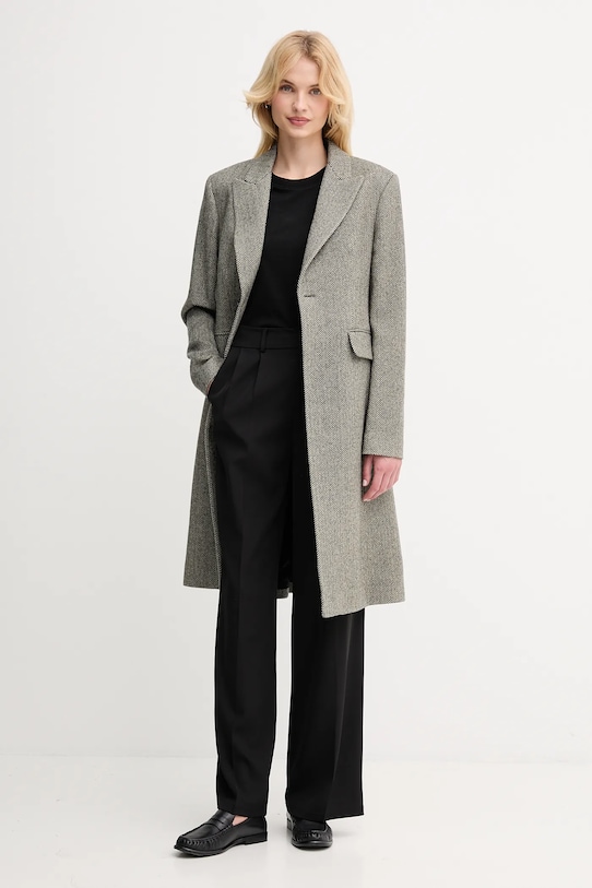 Volnen plašč Polo Ralph Lauren S podlogo siva 211966522