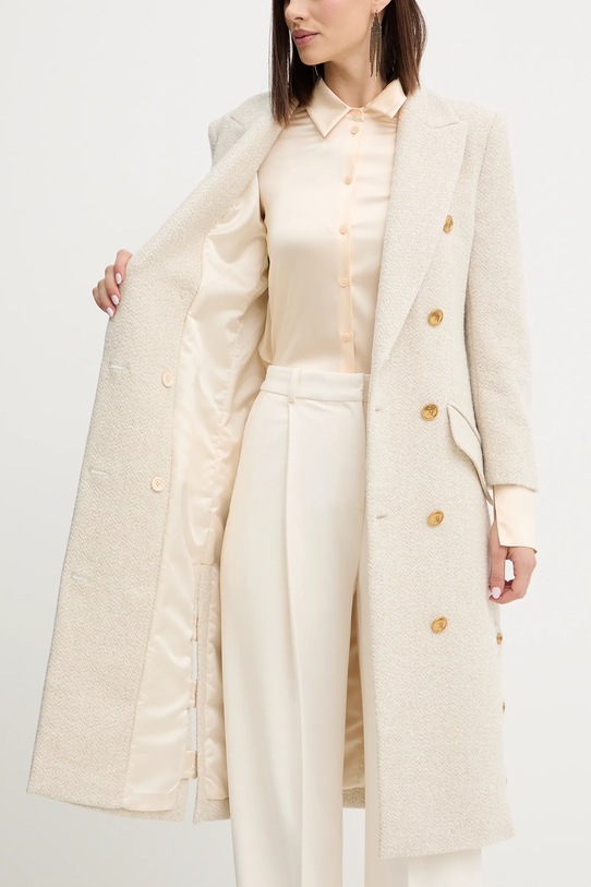 Elisabetta Franchi płaszcz z dodatkiem wełny CP00456E2