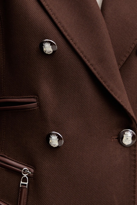 Elisabetta Franchi płaszcz CP01056E2 brązowy