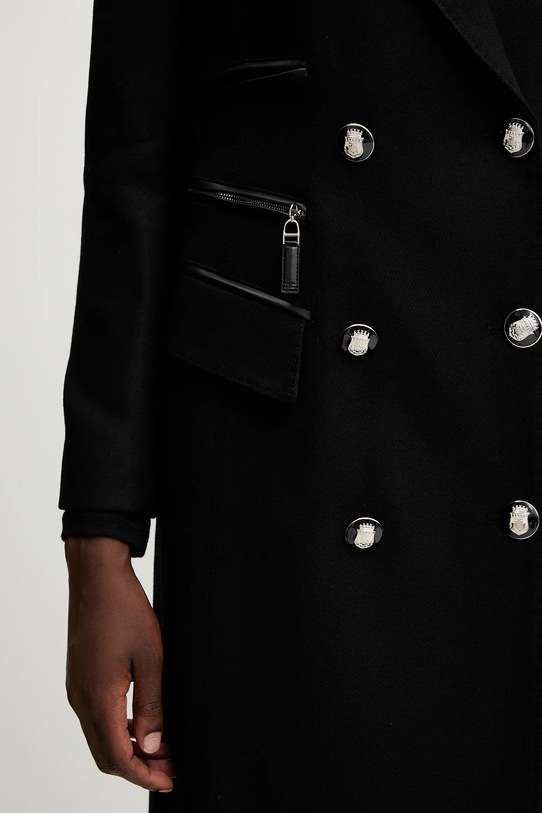 Elisabetta Franchi płaszcz CP01056E2 czarny