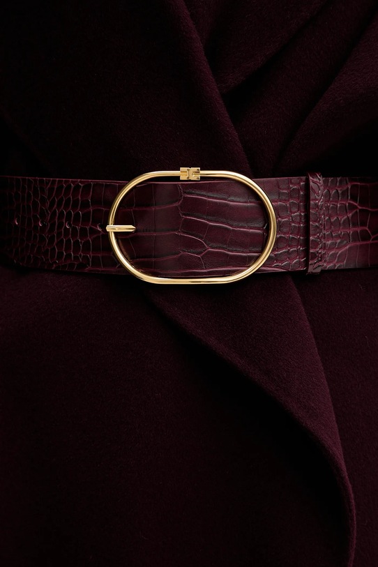 Шерстяное пончо Elisabetta Franchi CP67D56E2