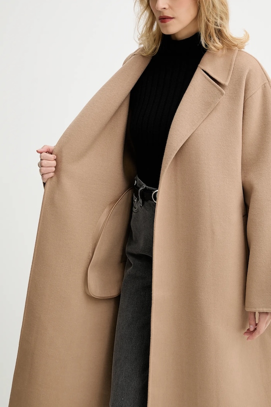 Calvin Klein płaszcz z dodatkiem wełny LV040WL571