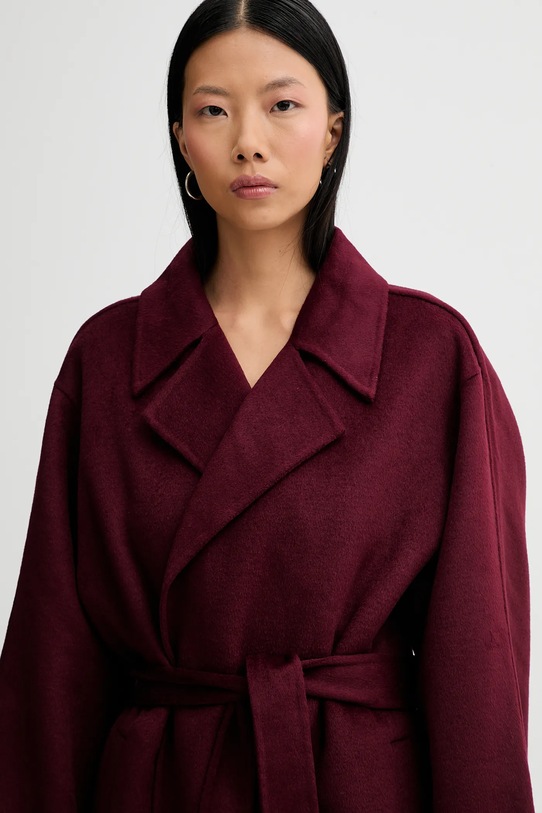 Calvin Klein haină cu lână burgundia LV040WL571