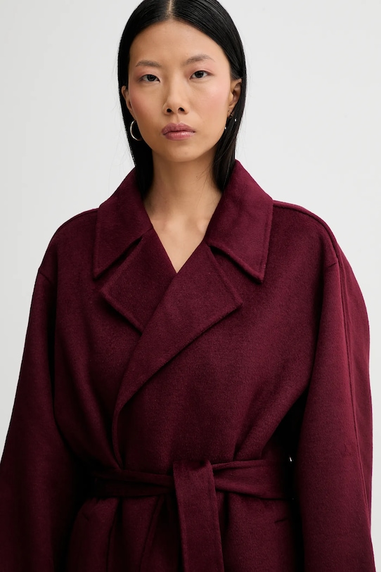 Calvin Klein cappotto con lana granata LV040WL571