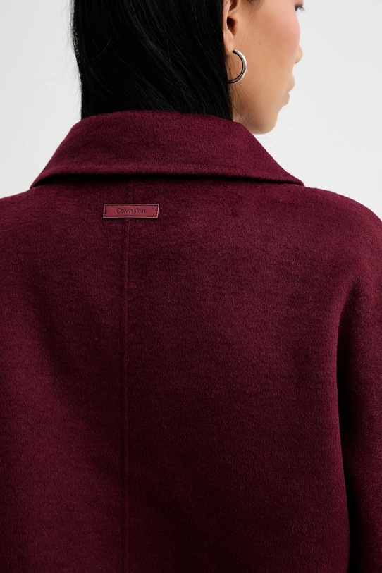 Calvin Klein haină cu lână LV040WL571 burgundia
