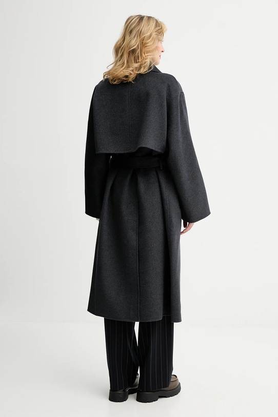 Oblečenie Kabát s prímesou vlny Calvin Klein LV040WL571 sivá