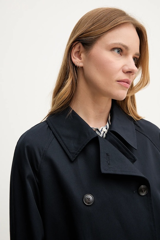 Βαμβακερή καμπαρντίνα Tommy Hilfiger WW0WW45618 σκούρο μπλε