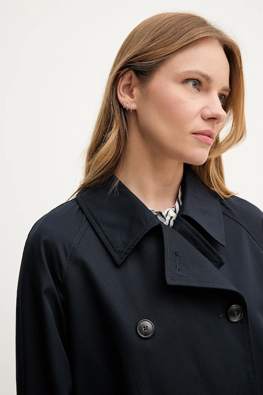 Tommy Hilfiger impermeabile di cotone WW0WW45618 blu navy