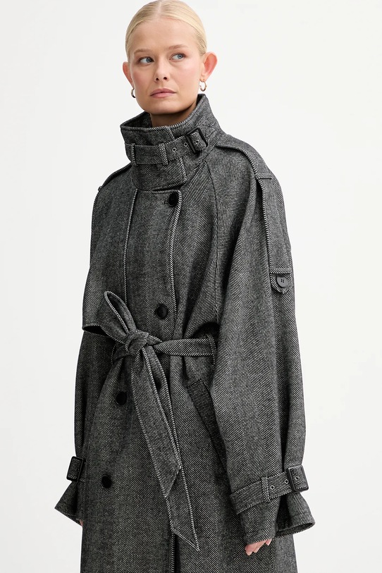 Gestuz haină cu lână gri 10910323