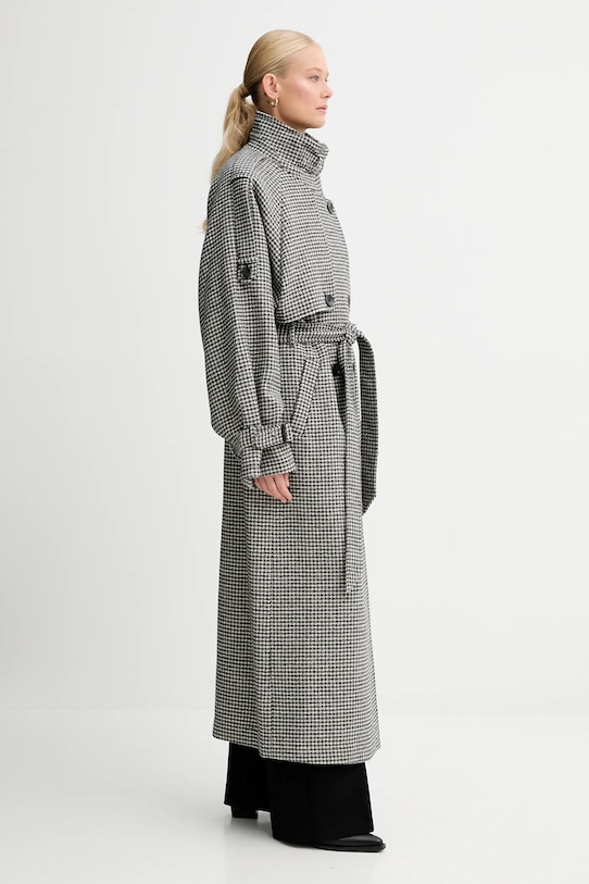 Палто с вълна Gestuz 10910323 сив AW25