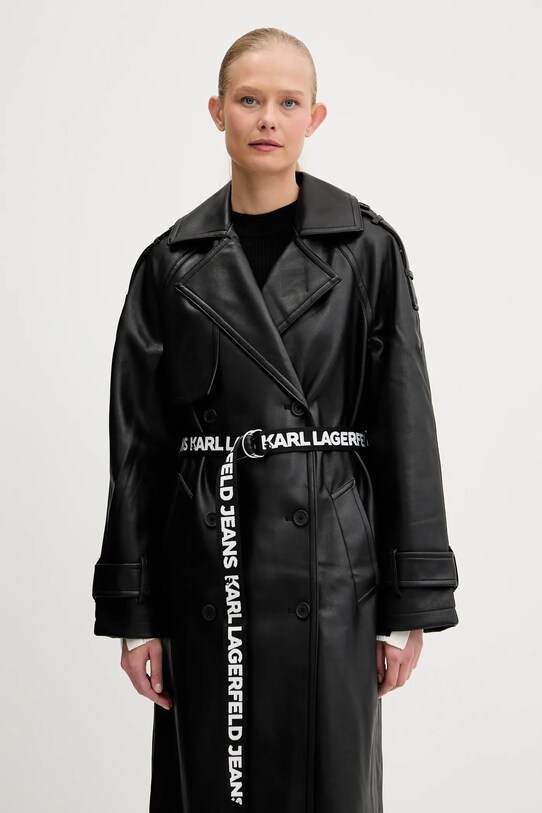 Karl Lagerfeld Jeans kabát fekete A3W15047