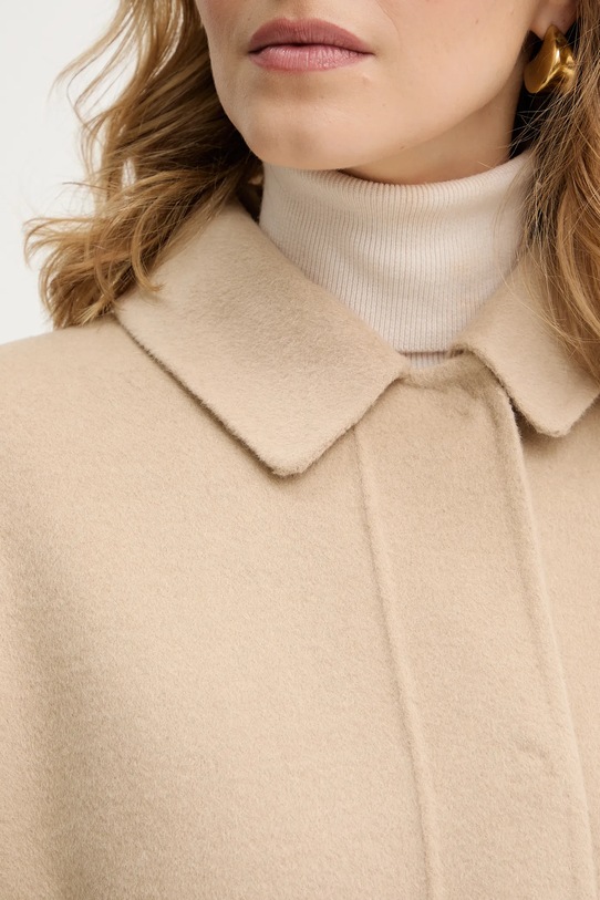 BOSS płaszcz wełniany 50543170 beżowy