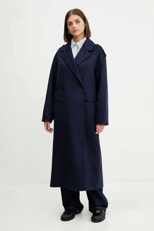 HUGO palton din lână 50542299 bleumarin AW25