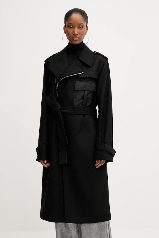 Палто с вълна Iceberg без изолация черен N041.3052