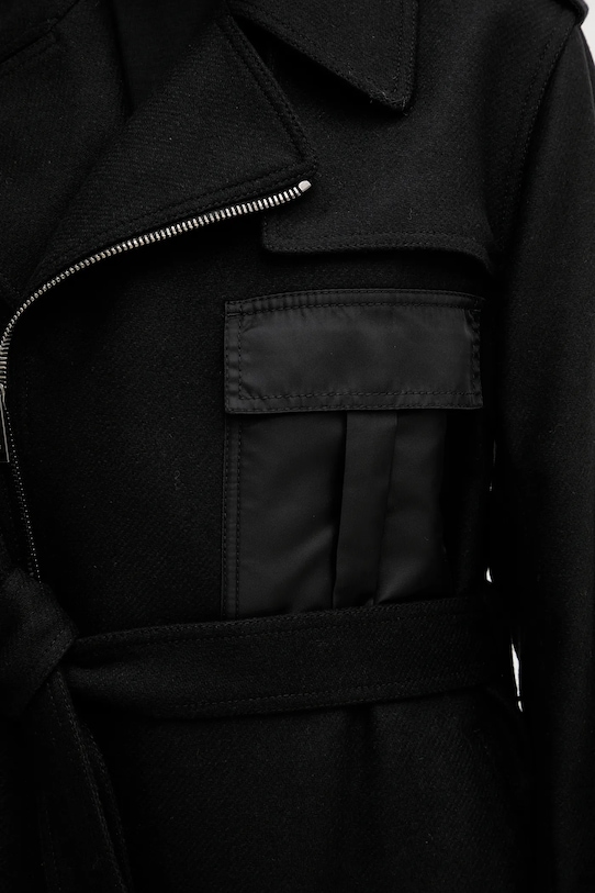 Палто с вълна Iceberg N041.3052 черен