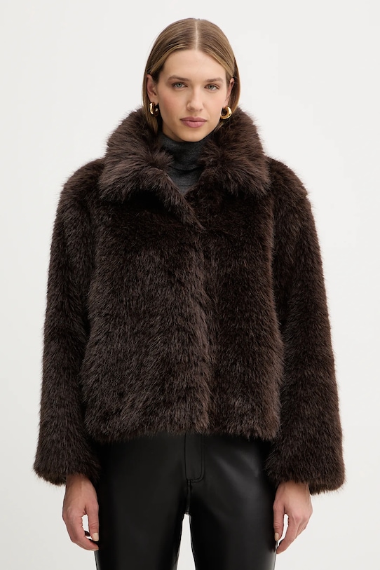 Weekend Max Mara kurtka BRENTA bez kaptura brązowy 2525086013600