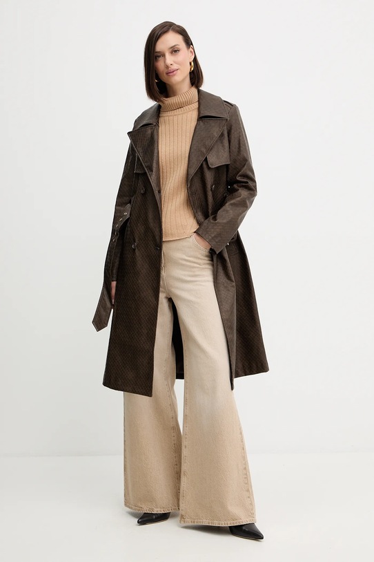Пальто Guess CARMEN W5YL32.WHGT0 коричневый AW25