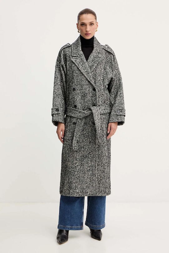 Pinko cappotto con lana non isolato grigio 105562.A2SE