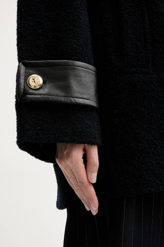 Pinko płaszcz z domieszką wełny 105559.A2SH granatowy