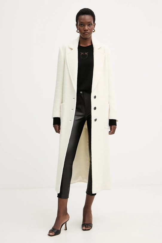 Παλτό με προσθήκη μαλλιού Pinko 105695.A2UB μπεζ AW25