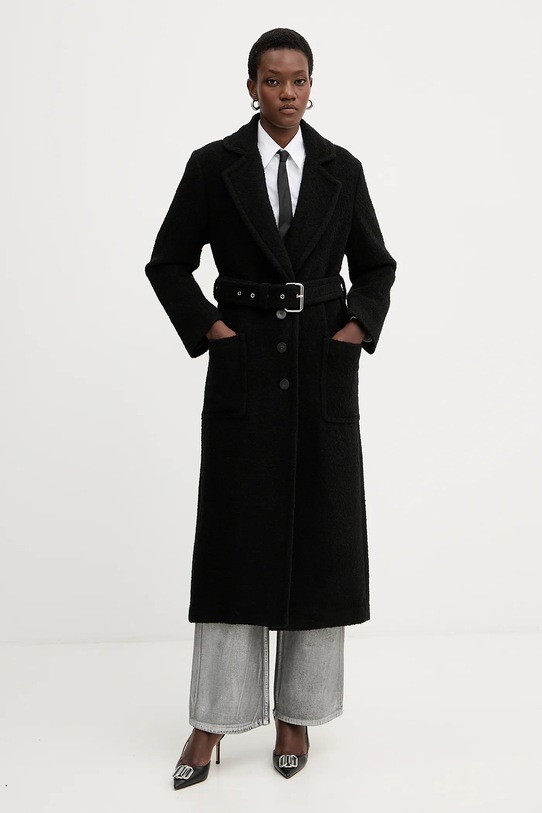 Παλτό με προσθήκη μαλλιού Pinko 105695.A2UB μαύρο AW25
