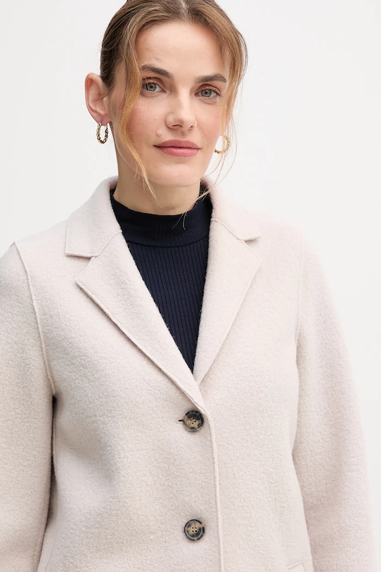 OUI płaszcz wełniany beżowy 79918