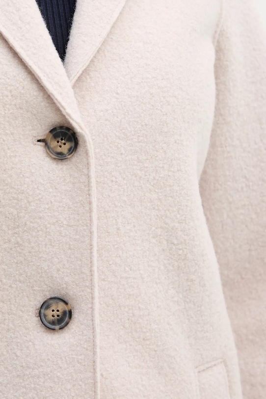 OUI płaszcz wełniany 79918 beżowy