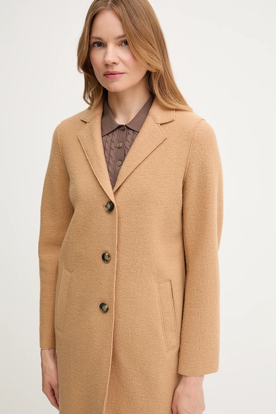 OUI płaszcz wełniany 79918 beżowy