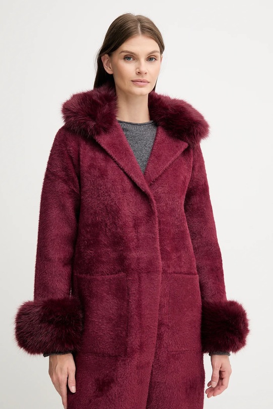 Joseph Ribkoff płaszcz bordowy 243923F25