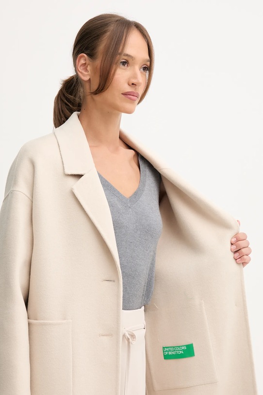 Пальто с шерстью United Colors of Benetton 28F7DN082