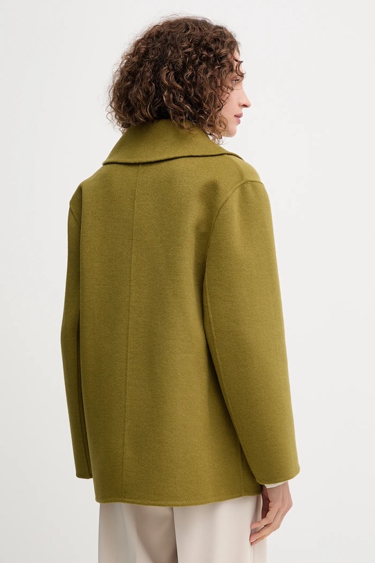 Oblečenie Vlnený kabát United Colors of Benetton 28F7DN083 zelená