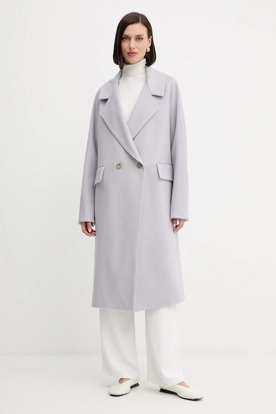 Vlněný kabát Forte Forte nezateplené fialová 14008.my.coat