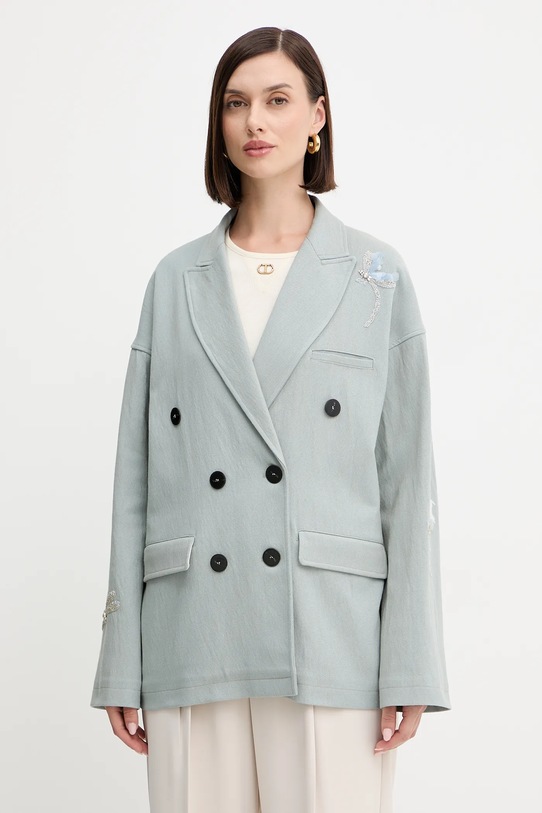 Forte Forte marynarka aplikacja zielony 14033bis.my.jacket