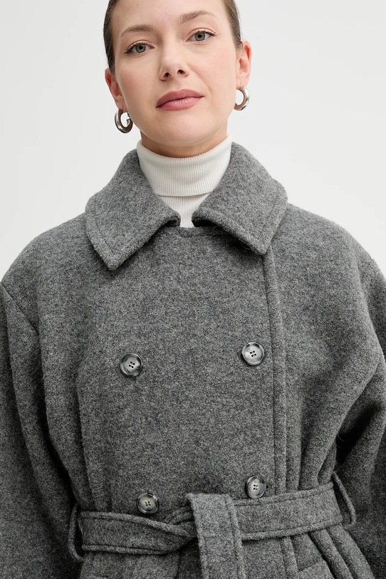 A.P.C. gyapjúkabát manteau lea szürke WVBEH.F01557