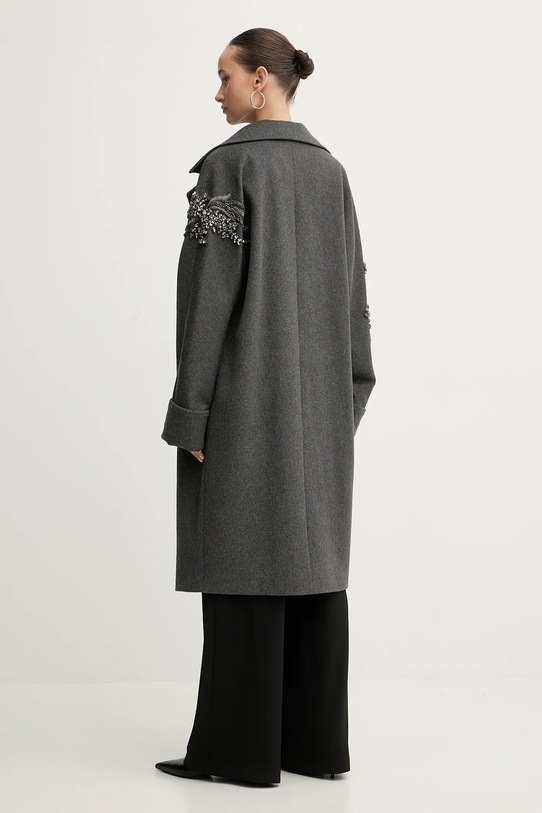 Odzież Blugirl Blumarine płaszcz z dodatkiem wełny RF5241.T221A szary
