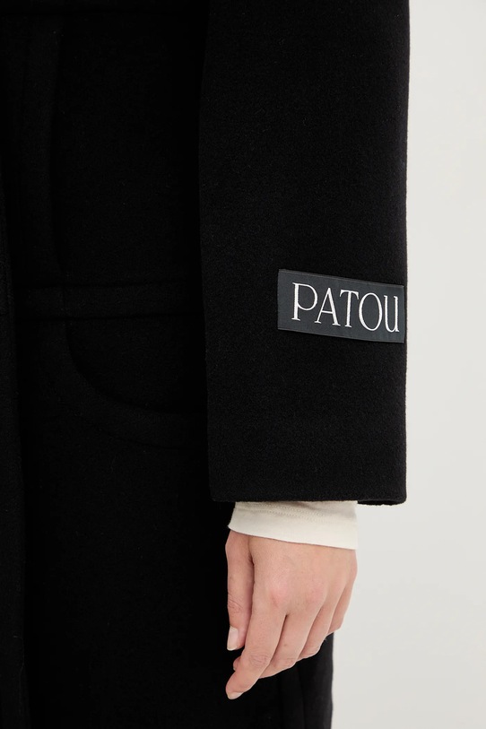 Patou płaszcz z dodatkiem wełny CO0330217 czarny