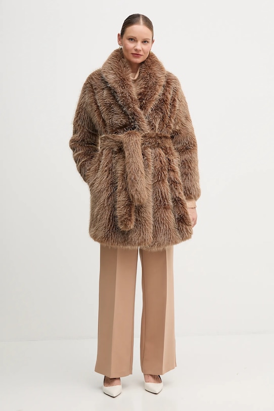 MACKAGE płaszcz bez kaptura brązowy KACELA