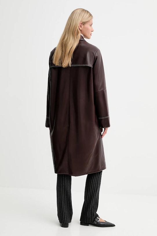 PS Paul Smith płaszcz W2R.284C.T31350 brązowy AW25