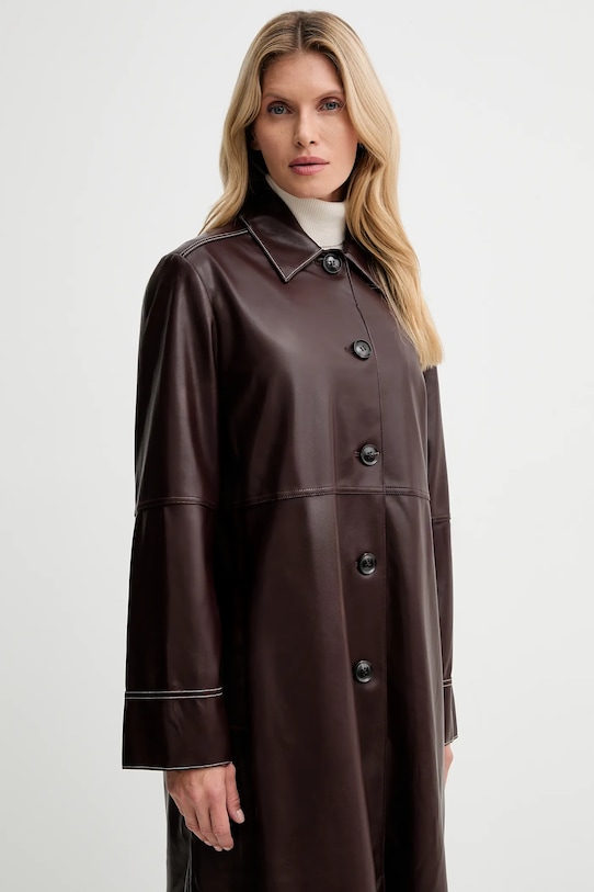 Odzież PS Paul Smith płaszcz W2R.284C.T31350 brązowy