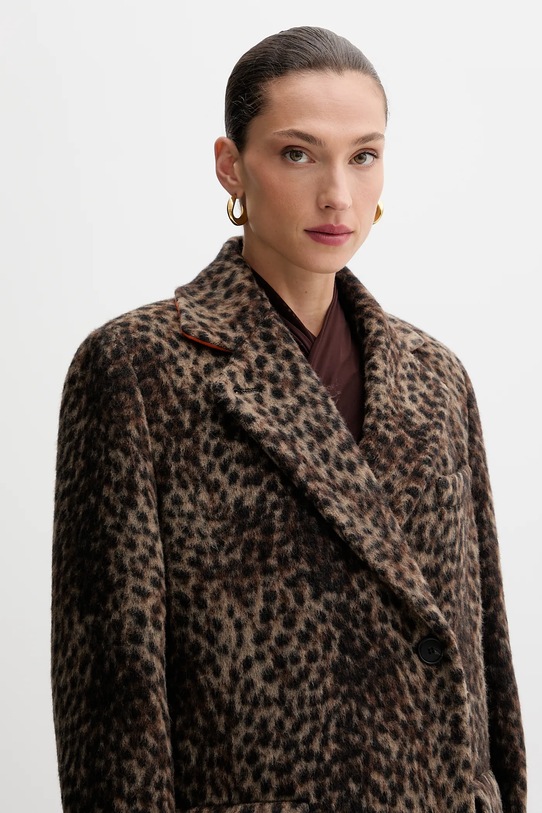 Пальто з вовною MSGM коричневий 3941MDC03Y.257609