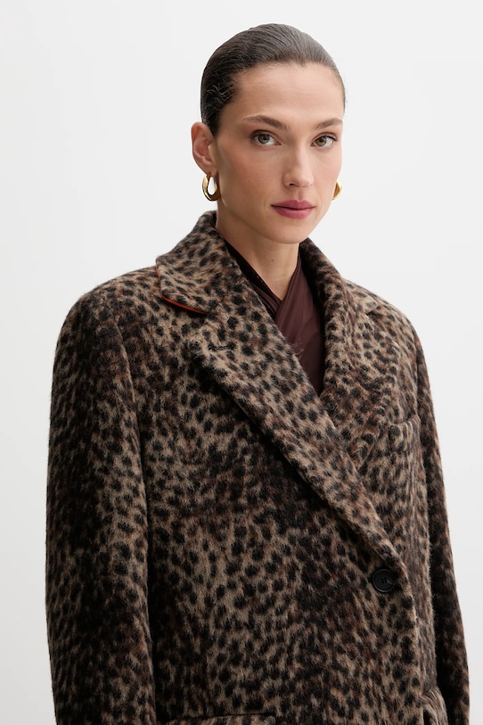 Vlnený kabát MSGM hnedá 3941MDC03Y.257609