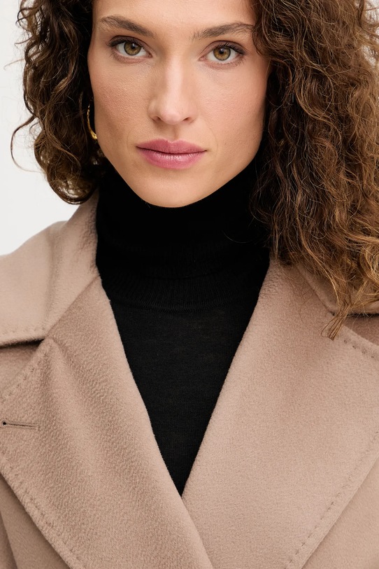Vlněný kabát Weekend Max Mara RESINA hnědá 2525016031600