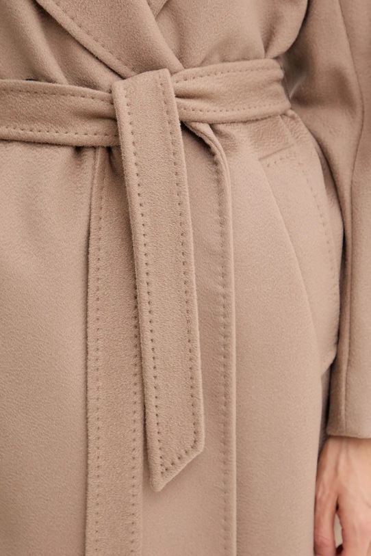 Vlněný kabát Weekend Max Mara RESINA 2525016031600 hnědá