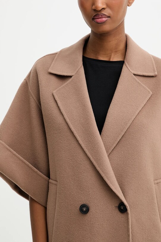 Вовняне пальто Weekend Max Mara PERA 2525086021600 коричневий