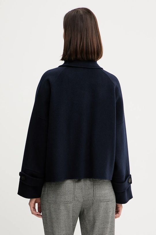 Odzież Weekend Max Mara płaszcz wełniany CARELLA 2525086031600 granatowy